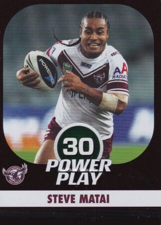 2015 NRL Power Play Parallel - P064 Steve Matai Manly Sea Eagles