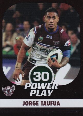 2015 NRL Power Play Parallel - P066 Jorge Taufua Manly Sea Eagles