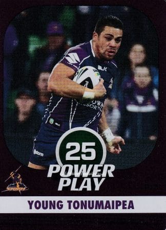 2015 NRL Power Play Parallel - P077 Young Tonumaipea Melbourne Storm