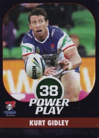 2015 NRL Power Play Parallel - P080 Kurt Gidley Newcastle Knights