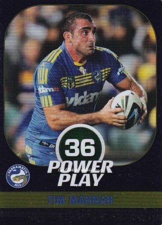 2015 NRL Power Play Parallel - P092 Tim Mannah Parramatta Eels