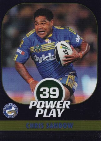 2015 NRL Power Play Parallel - P099 Chris Sandow Parramatta Eels