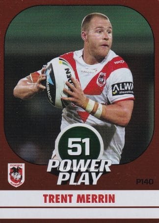 2015 NRL Power Play Parallel - P140 Trent Merrin St George Dragons