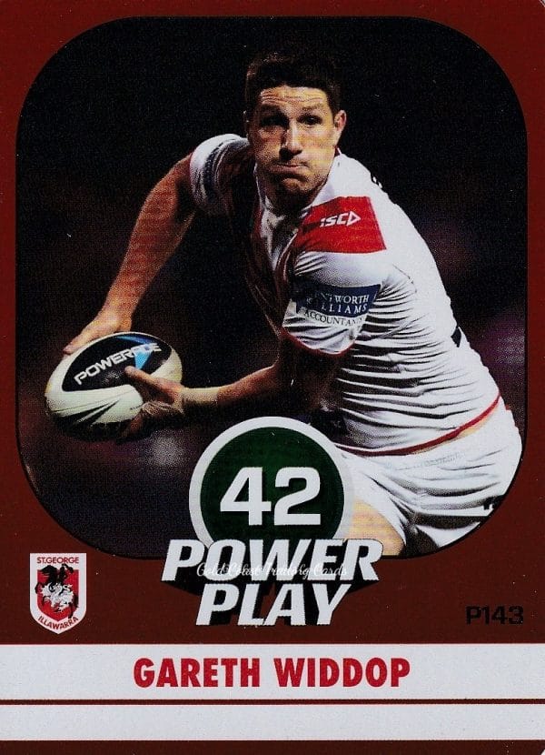 2015 NRL Power Play Parallel - P143 Gareth Widdop St George Dragons