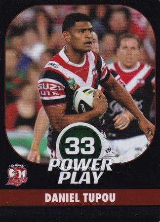 2015 NRL Power Play Parallel - P153 Daniel Tupou Sydney Roosters