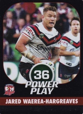 2015 NRL Power Play Parallel - P154 Jared Waerea-Hargreaves Sydney Roosters