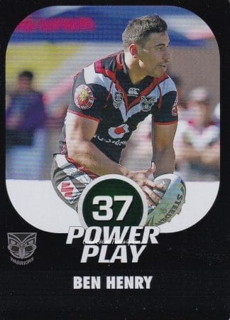 2015 NRL Power Play Parallel - P156 Ben Henry Warriors