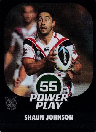 2015 NRL Power Play Parallel - P158 Shaun Johnson Warriors