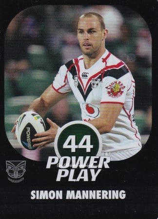2015 NRL Power Play Parallel - P162 Simon Mannering Warriors
