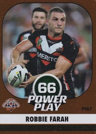 2015 NRL Power Play Parallel - P167 Robbie Farah Wests Tigers
