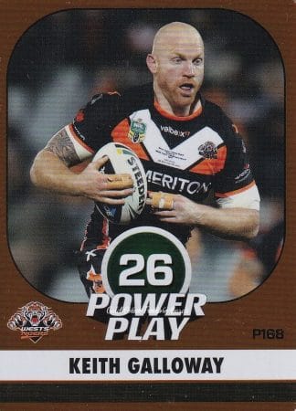 2015 NRL Power Play Parallel - P168 Keith Galloway Wests Tigers