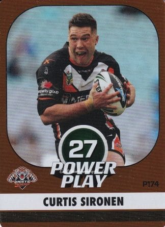 2015 NRL Power Play Parallel - P174 Curtis Sironen Wests Tigers