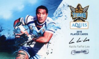 2015 Gold Coast Titans - Card 09 Kevin Gordon