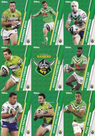 2015 NRL Traders Base Team Set - Canberra Raiders
