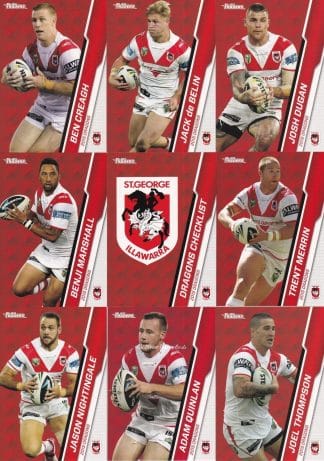 2015 NRL Traders Base Team Set - St George Dragons