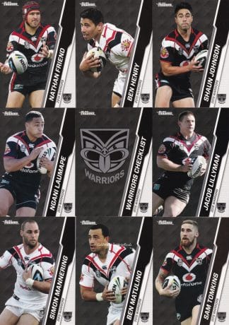 2015 NRL Traders Base Team Set - Warriors