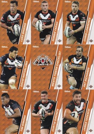 2015 NRL Traders Base Team Set - Wests Tigers
