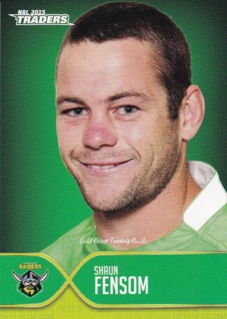 2015 NRL Traders Faces Of The Game - FOTG08 Shaun Fensom Canberra Raiders