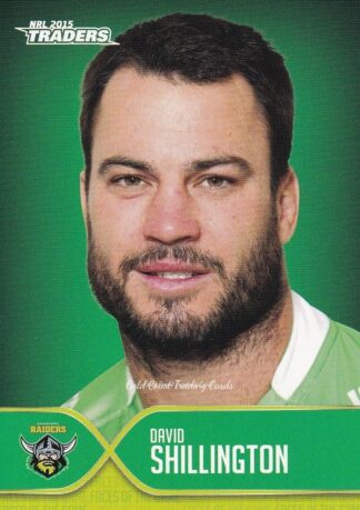 2015 NRL Traders Faces Of The Game - FOTG09 David Shillington Canberra Raiders