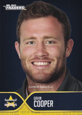 2015 NRL Traders Faces Of The Game - FOTG10 Gavin Cooper North Qld Cowboys