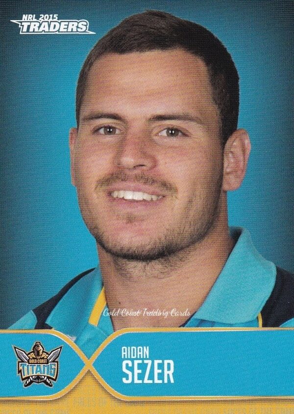 2015 NRL Traders Faces Of The Game - FOTG15 Aidan Sezer Gold Coast Titans