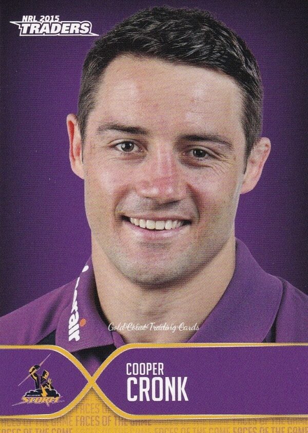 2015 NRL Traders Faces Of The Game - FOTG19 Cooper Cronk Melbourne Storm