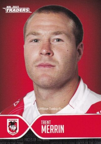 2015 NRL Traders Faces Of The Game - FOTG38 Trent Merrin St George Dragons