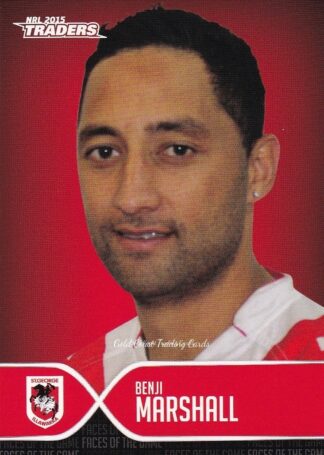 2015 NRL Traders Faces Of The Game - FOTG39 Benji Marshall St George Dragons