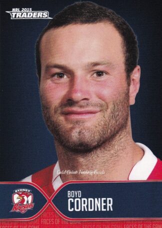 2015 NRL Traders Faces Of The Game - FOTG40 Boyd Cordner Sydney Roosters