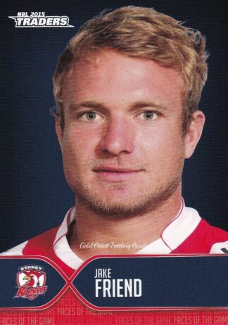 2015 NRL Traders Faces Of The Game - FOTG41 Jake Friend Sydney Roosters