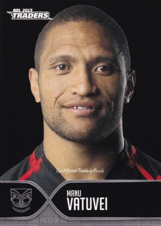 2015 NRL Traders Faces Of The Game - FOTG45 Manu Vatuvei Warriors