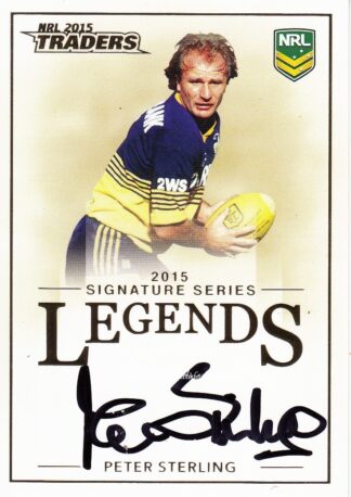 2015 NRL Traders Legends Signature Card - L6 Peter Sterling Parramatta Eels
