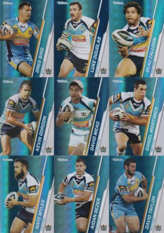 2015 NRL Traders Silver Parallel Team Set - Gold Coast Titans
