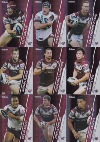 2015 NRL Traders Silver Parallel Team Set - Manly Sea Eagles