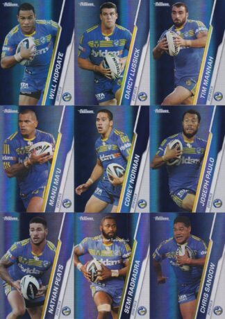 2015 NRL Traders Silver Parallel Team Set - Parramatta Eels