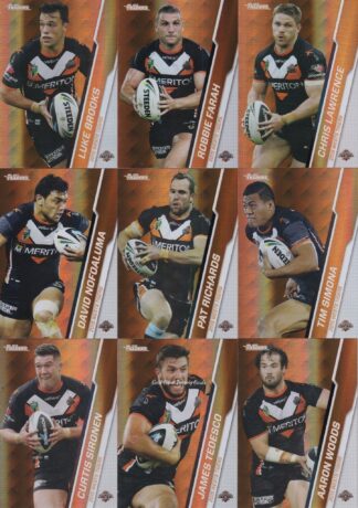 2015 NRL Traders Silver Parallel Team Set - Wests Tigers