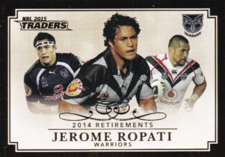 2015 NRL Traders 2014 Retirements - R13 Jerome Ropati Warriors
