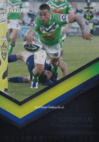 2015 NRL Traders Season To Remember - STR12 Paul Vaughan Canberra Raiders
