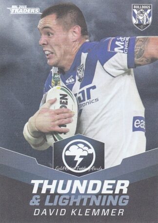 2015 NRL Traders Thunder & Lightning - TL03 David Klemmer Canterbury Bulldogs