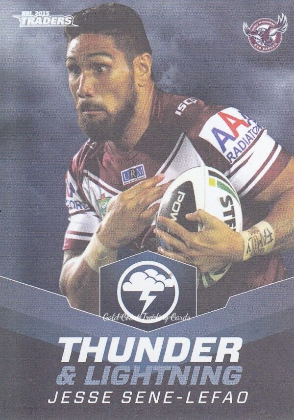 2015 NRL Traders Thunder & Lightning - TL11 Jesse Sene-Lefao Manly Sea Eagles