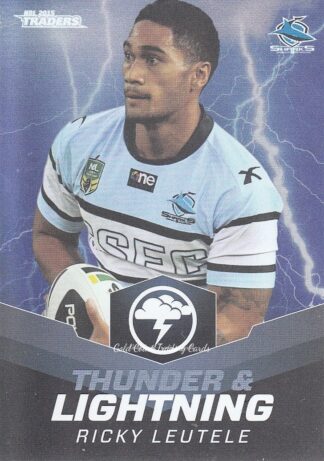 2015 NRL Traders Thunder & Lightning - TL22 Ricky Leutele Cronulla Sharks