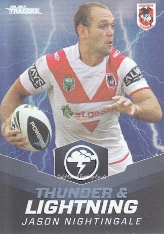 2015 NRL Traders Thunder & Lightning - TL26 Jason Nightingale St George Dragons