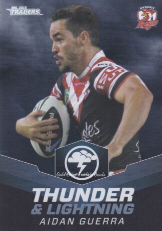 2015 NRL Traders Thunder & Lightning - TL27 Aiden Guerra Sydney Roosters