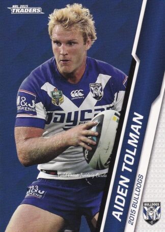 2015 NRL Traders Common Card - Base 018 Aiden Tolman Canterbury Bulldogs