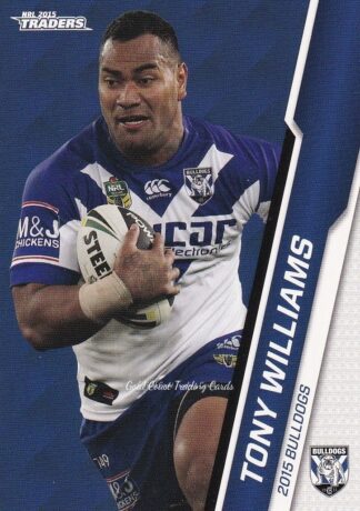 2015 NRL Traders Common Card - Base 019 Tony Williams Canterbury Bulldogs