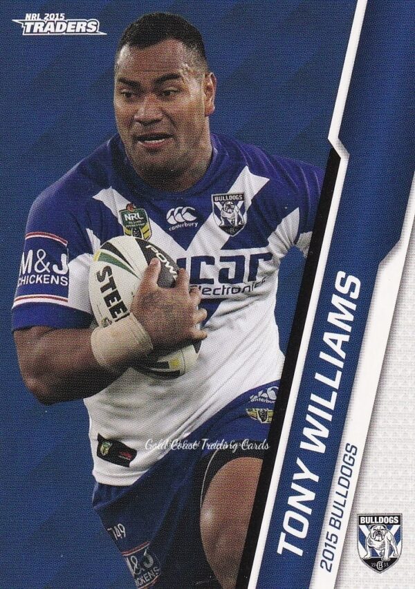 2015 NRL Traders Common Card - Base 019 Tony Williams Canterbury Bulldogs