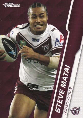 2015 NRL Traders Common Card - Base 057 Steve Matai Manly Sea Eagles