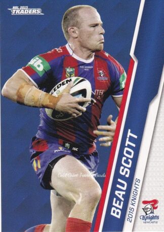 2015 NRL Traders Common Card - Base 077 Beau Scott Newcastle Knights