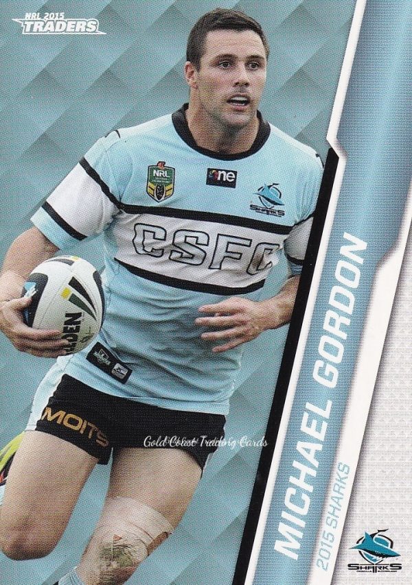 2015 NRL Traders Common Card - Base 104 Michael Gordon Cronulla Sharks