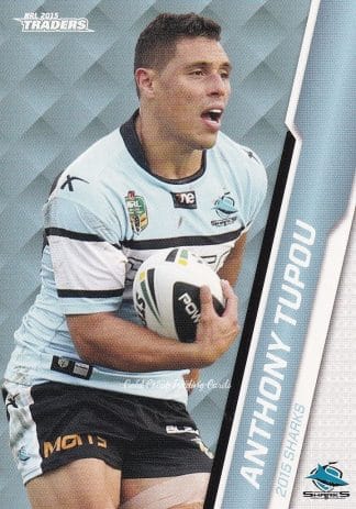 2015 NRL Traders Common Card - Base 109 Anthony Tupou Cronulla Sharks